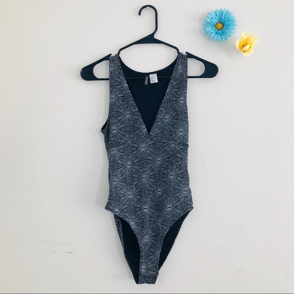 Sparkly V-Neck Bodysuit